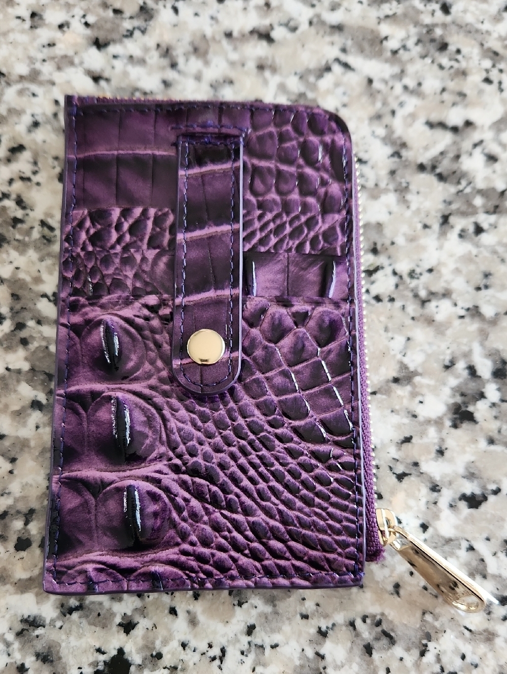 New Without Tag Brahmin Purple Melbourne Card Holder Wallet - Picture 6 of 9
